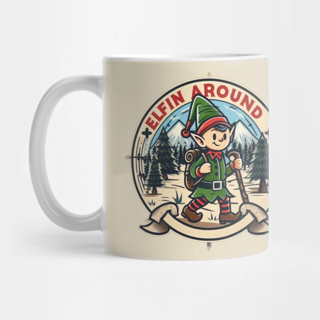 "Elfin' Around" Funny Christmas by SimpliPrinter